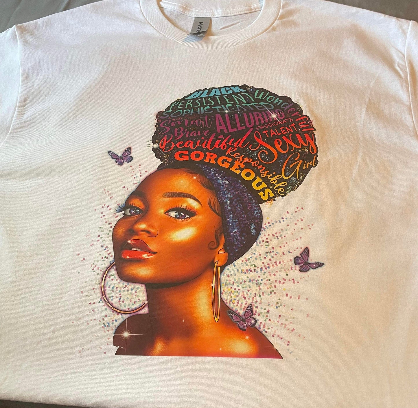 Black Woman Descriptive T-Shirt